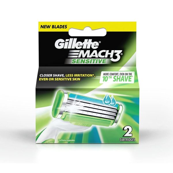 Gillette Mach 3 Sensitive Manual Shaving Razor Blades - 2s Pack (Cartridge)